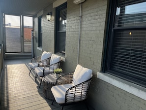 Enjoy mornings cups of coffee or evenings glasses of wine from the private deck.