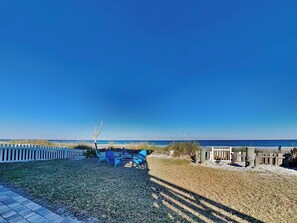 Oceanfront Seating Area + Private Beach Access