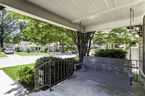 Swing on porch