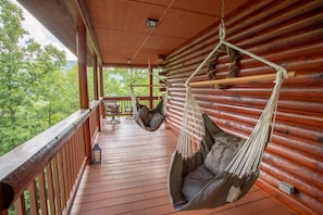 Individual Swings on Covered Porch