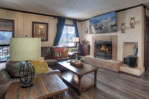 Living Area with Fireplace, Smart TV, Balcony