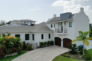 Back side of the home, garage