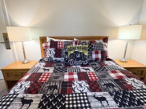 Master bedroom with queen bed
