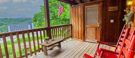 View from the deck. Private Hot Tub is behind the door.