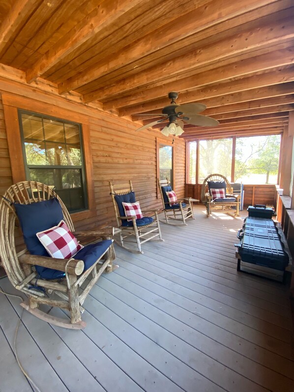 Screened front porch