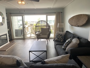 Living room from dining area.