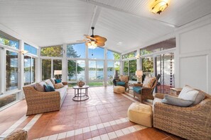 Sunroom with views from every window