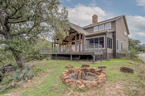 Large home and deck on Lake Palo Pinto.