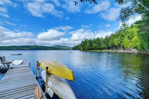 Private Dock | Embden Pond Access | Kayaks
