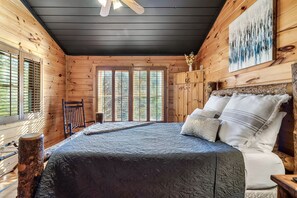 Beautiful territorial views make this such a serene bedroom.