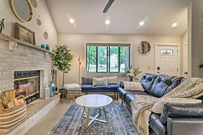 Living Area | Wood-Burning Fireplace