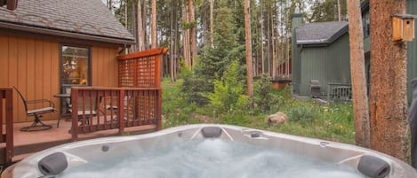 Private hot tub right out the back door.