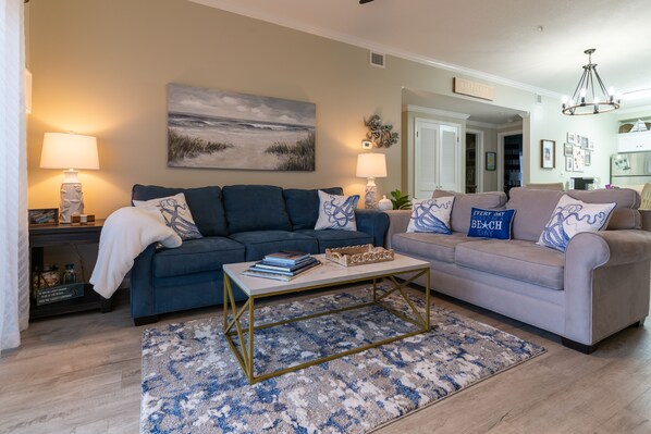 The laid back, but chic décor is perfect for families or couples.