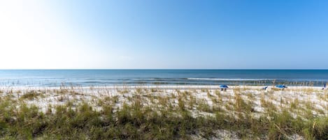 View from your balcony!  Is there better?  Come enjoy our sugar white sands.