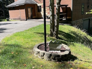 Upper parking area, mud room entry 