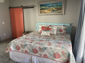 King bedroom #2 with private bath and tv