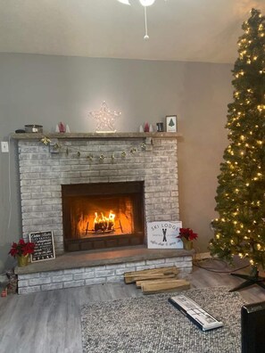 Real working fireplace 