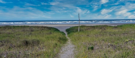 Our well kept HOA sandy path through the dunes and onto a quiet beach.