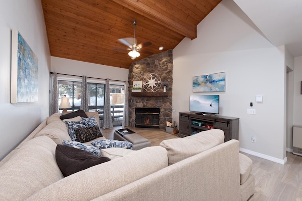 Main Living Space (Deck and wood burning fireplace)