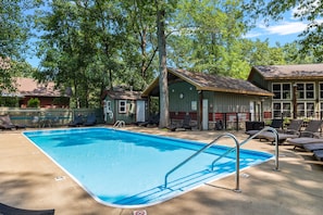 Guests have access to Camp Buffalo's community pool.