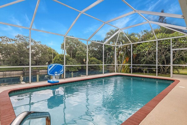 Heated pool vacation rental