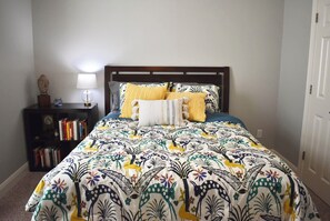 Guest room full bed. 