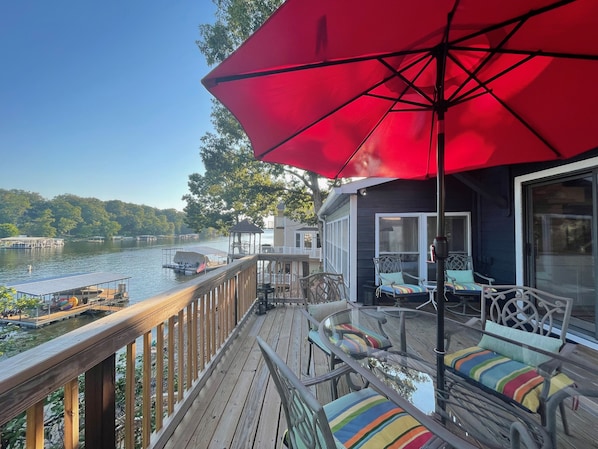 view from lakeside deck
