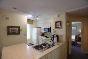 Full Kitchen with New Coffee Maker at Resort Condo in Waterville Valley