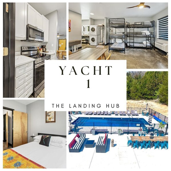 Yacht 1 with private kitchen, bathroom, laundry located on the first floor
