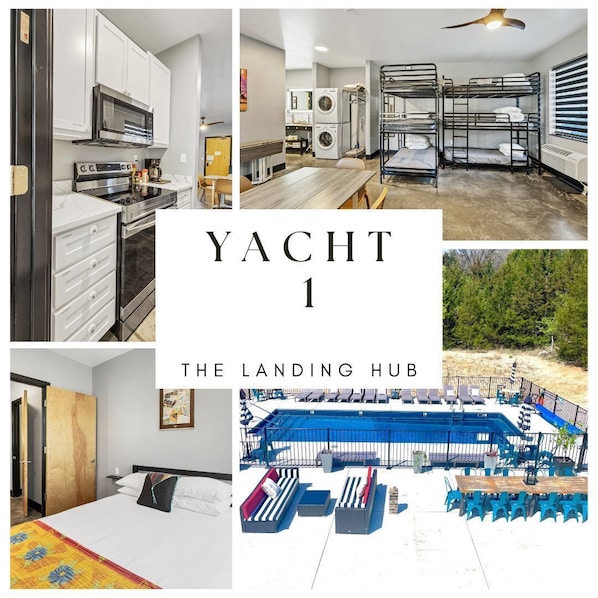 Yacht 1 with private kitchen, bathroom, laundry located on the first floor