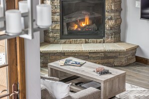 Gas fireplace for warm cozy evenings