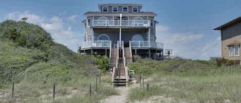 view of private walk from the beach
