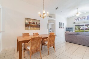 Enjoy a family meal at the formal dining space.