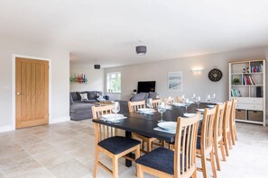 Open plan dining and living area