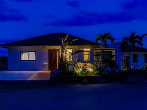 ・ Exterior of Villa 1: Night scenery with a tropical mood