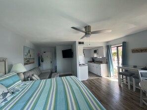View to front door of condo.