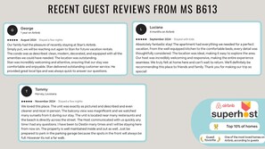Recent reviews from happy guests show that you are in good hands!