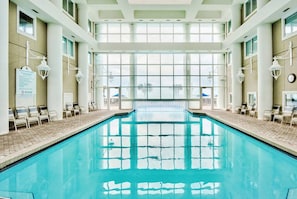 The Majestic Sun indoor pool is heated during the Fall, Winter, and Spring.