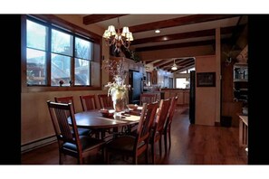 Formal dining area, if there was such a thing at the lake