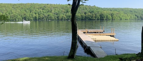 Lakefront view of private dock