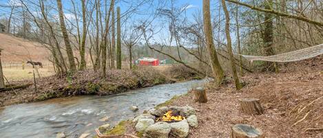 Trout creek with two firepits