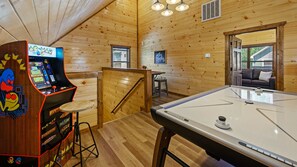 Fun for the kids in our gameroom in the loft with additional seating.