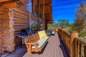 Patio seating and grill