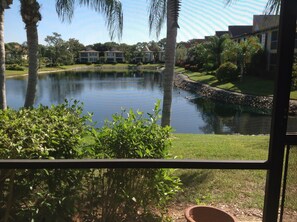 View over lake from Lanai