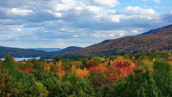 Stunning views abound from the common spaces and primary suite