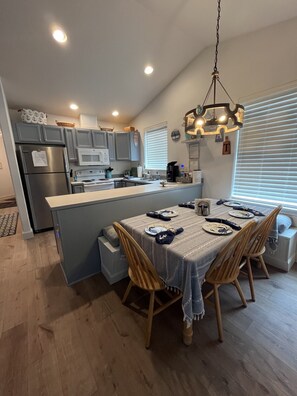 Dining room and kitchen