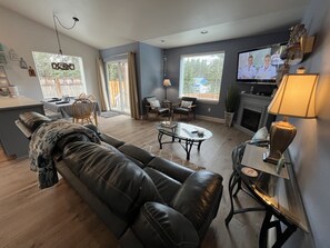 Living room and dining room