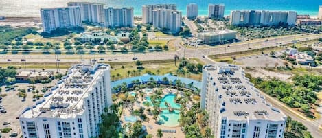 Henderson Beach is on the left. June Decker Beach straight across the street.