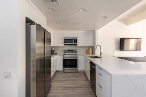 kitchen with stainless steel appliances