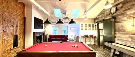 Unique Game Room, Bar, Living Room will make for fun memories for your group